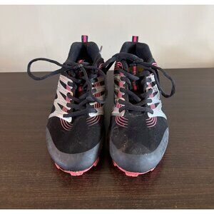 Rawling Girls Size 5 Coolflo TuffTek Cleats Black Pink Lace Up Sports